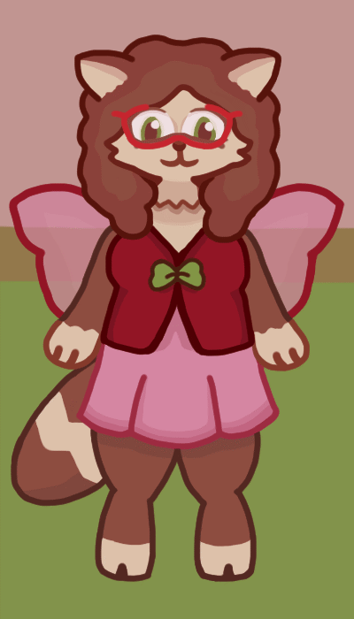 A drawing of my fursona, Velvette the Fauna Fairy, in an updated artstyle. A drawing of my fursona, Velvette the Fauna Fairy, in an updated artstyle.